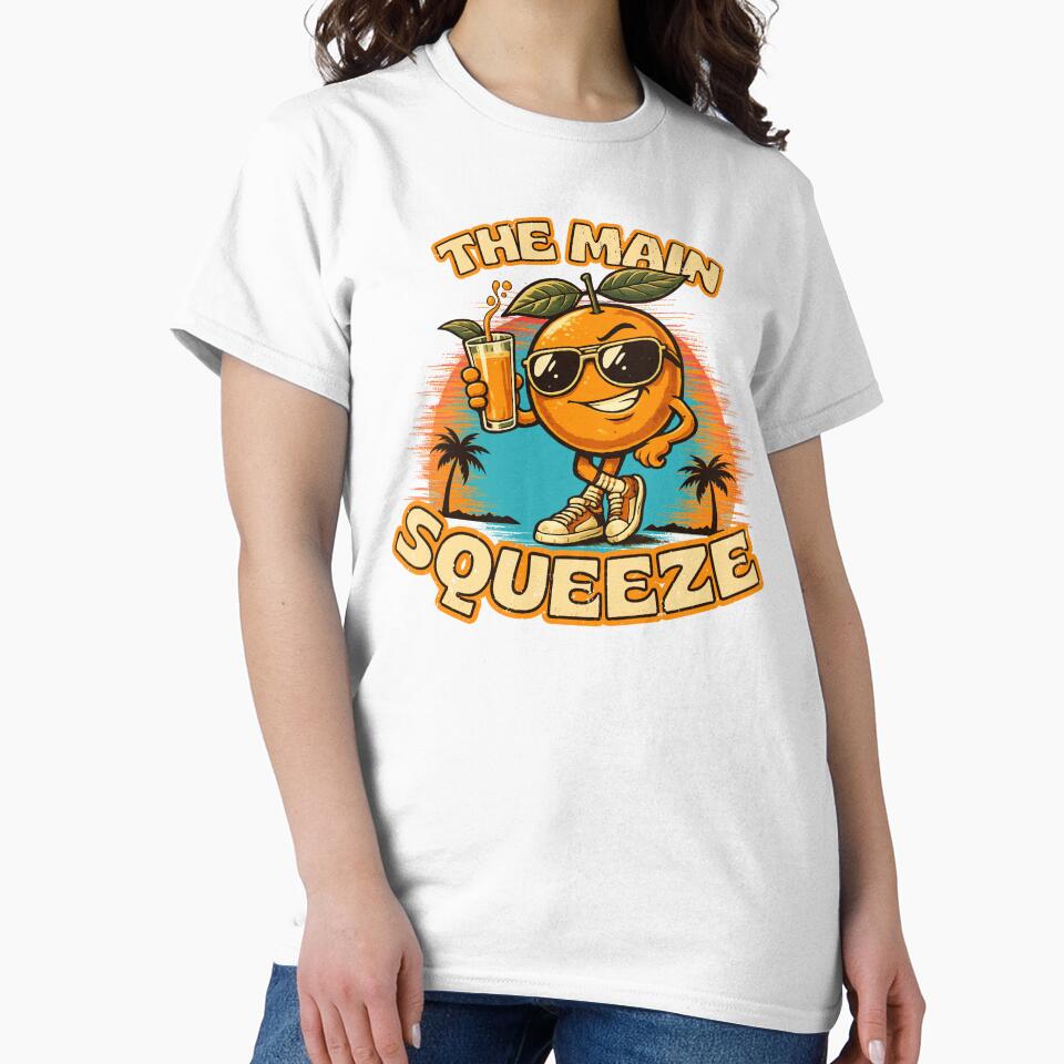 The Main Squeeze Funny Orange Pun Retro Vintage Design by KennyBartender