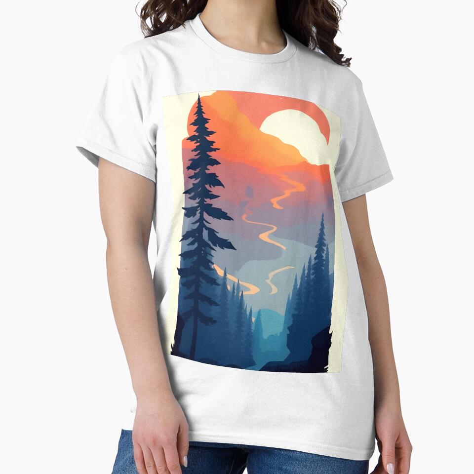 Find the Perfect Minimalist Landscape Mountain Trees Print for Your Style and Taste by supeart
