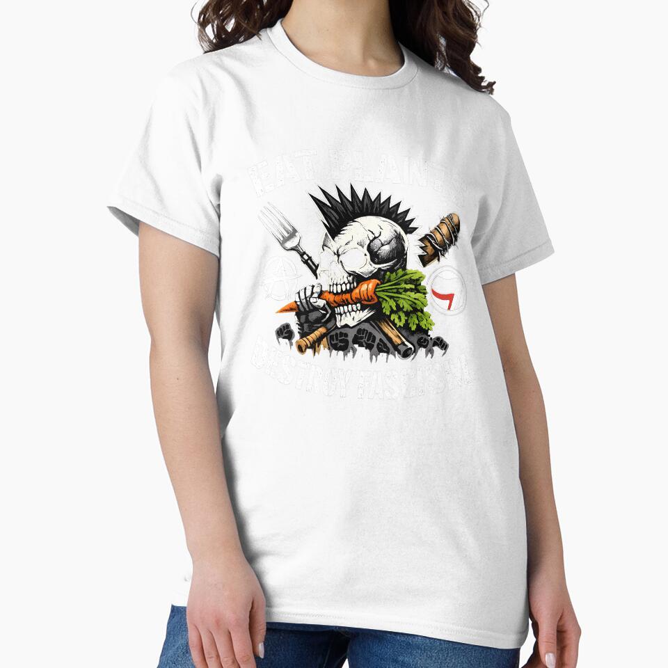 Eat Plants Destroy Fascism Vegan Punk by Cat-butt-shirts