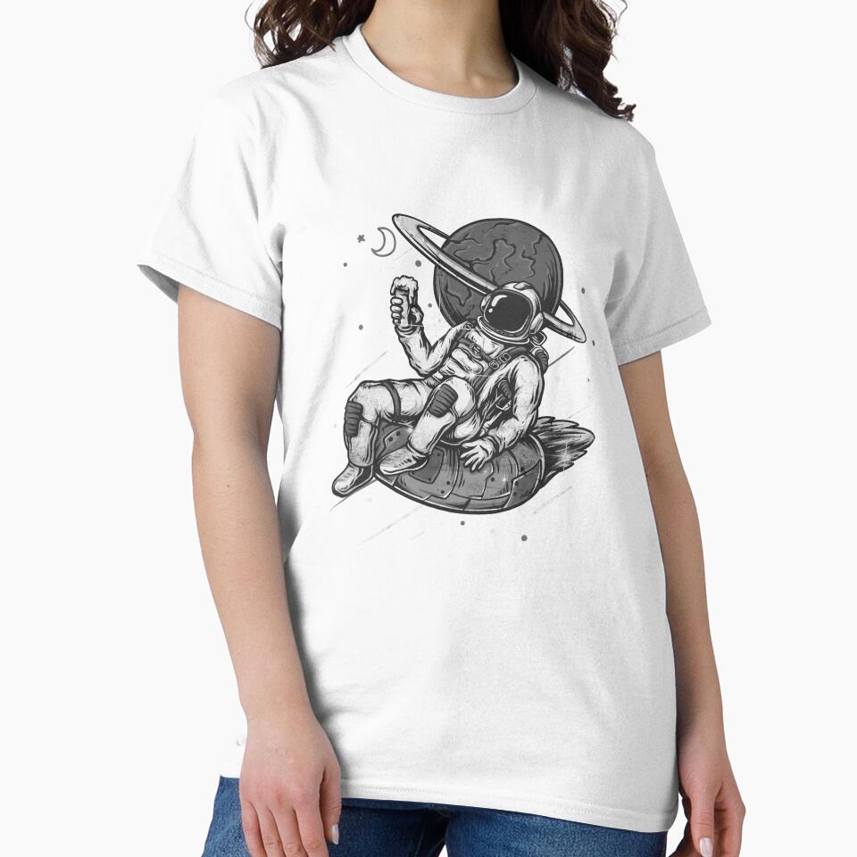 Men's Novelty Vintage Space travel Astronaut  funny my space by BOHOVIN
