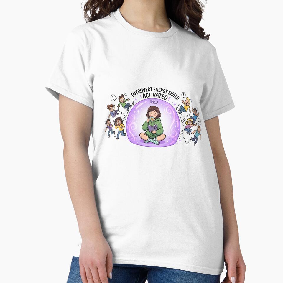 Introvert Energy Shield Funny Antisocial Humor by Quiet Mode Studio