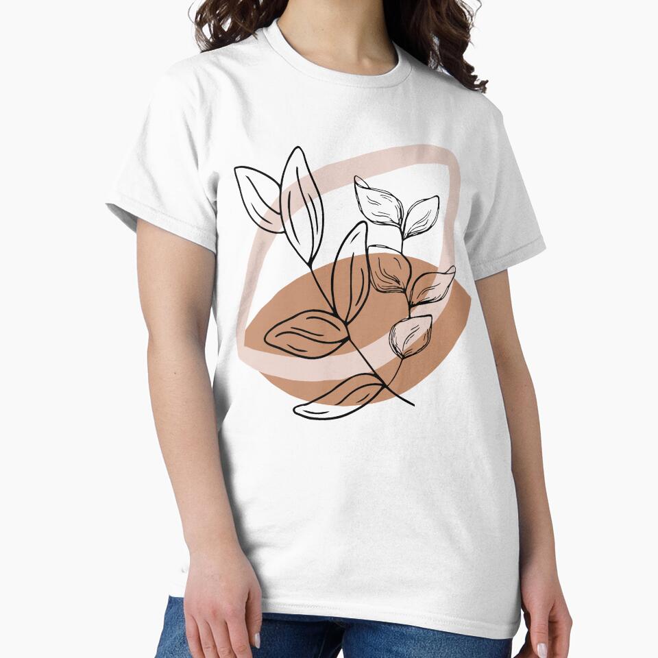 Bohemian leaves with aesthetic neutral colors by Doucheka