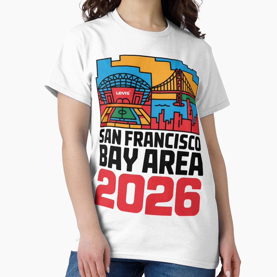 San Francisco Bay Area Golden Gate Stadium T-Shirt V25 by DarylWelsh2024
