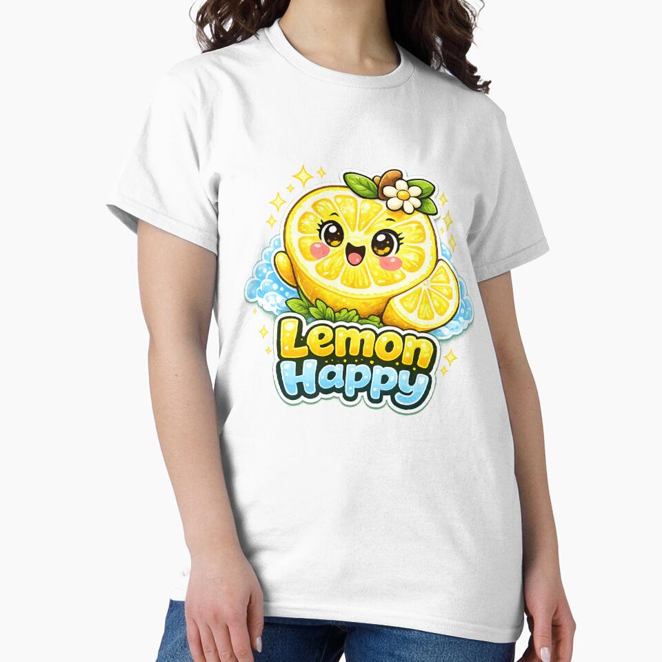 Happy Lemon – Happy Kawaii Lemon | Cute Happy Lemon Kawaii Design by apanoracar