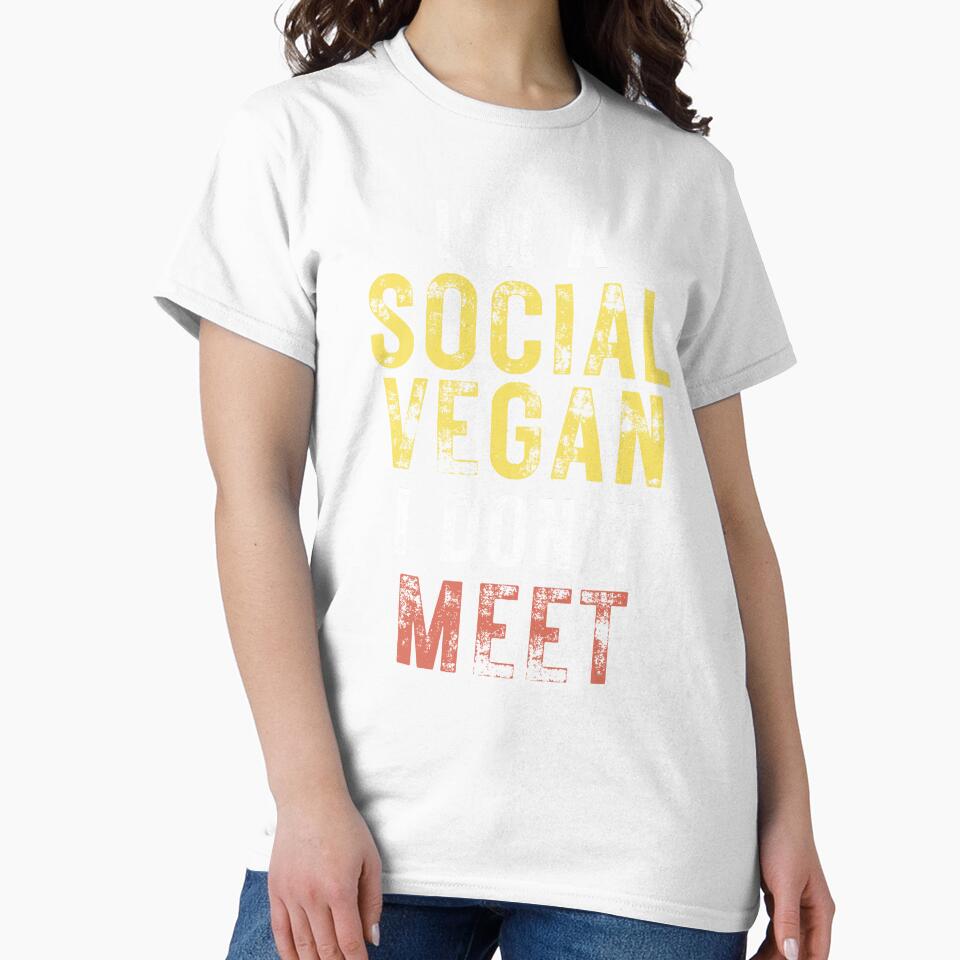 Funny Introvert "I'm a Social Vegan, I Don't Meet" by The Masked Designer