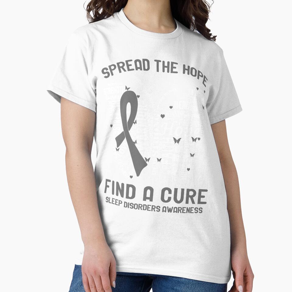 Butterfly Ribbon Spread The Hope Find A Cure Sleep Disorders Awareness by Tadmab