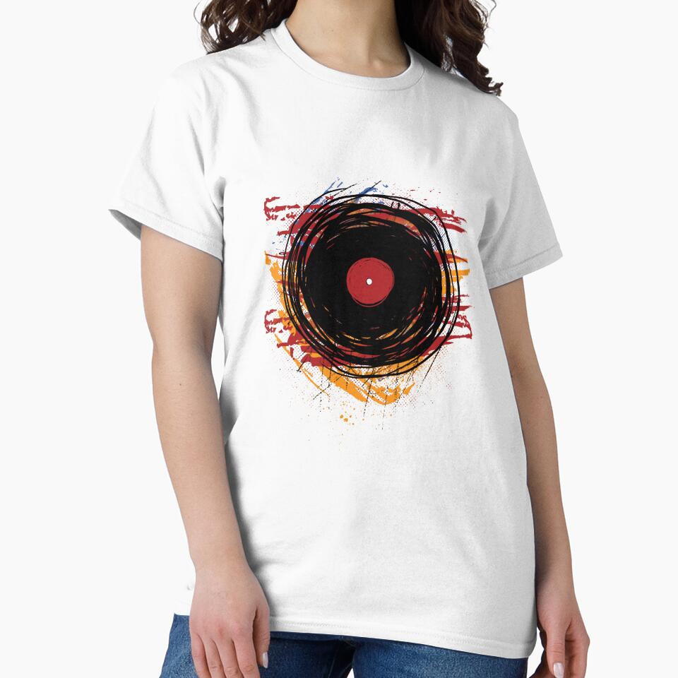 Vinyl record retro grunge with paint and scratches music dj! by JohnFin1