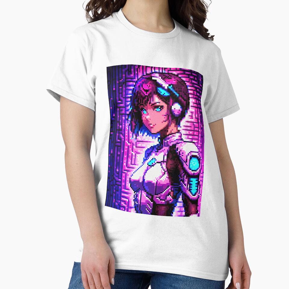 Pixel Art Portrait Cyberpunk Girl 16 Bit by Smash-420