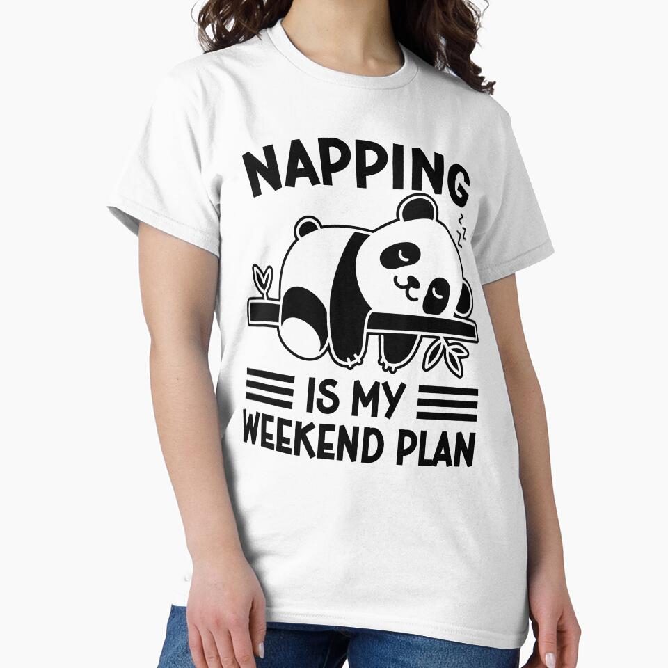 Napping is my weekend plan funny lazy panda bear weekend comfy nap lover , relaxing chill day , sleep in by gunaone-design
