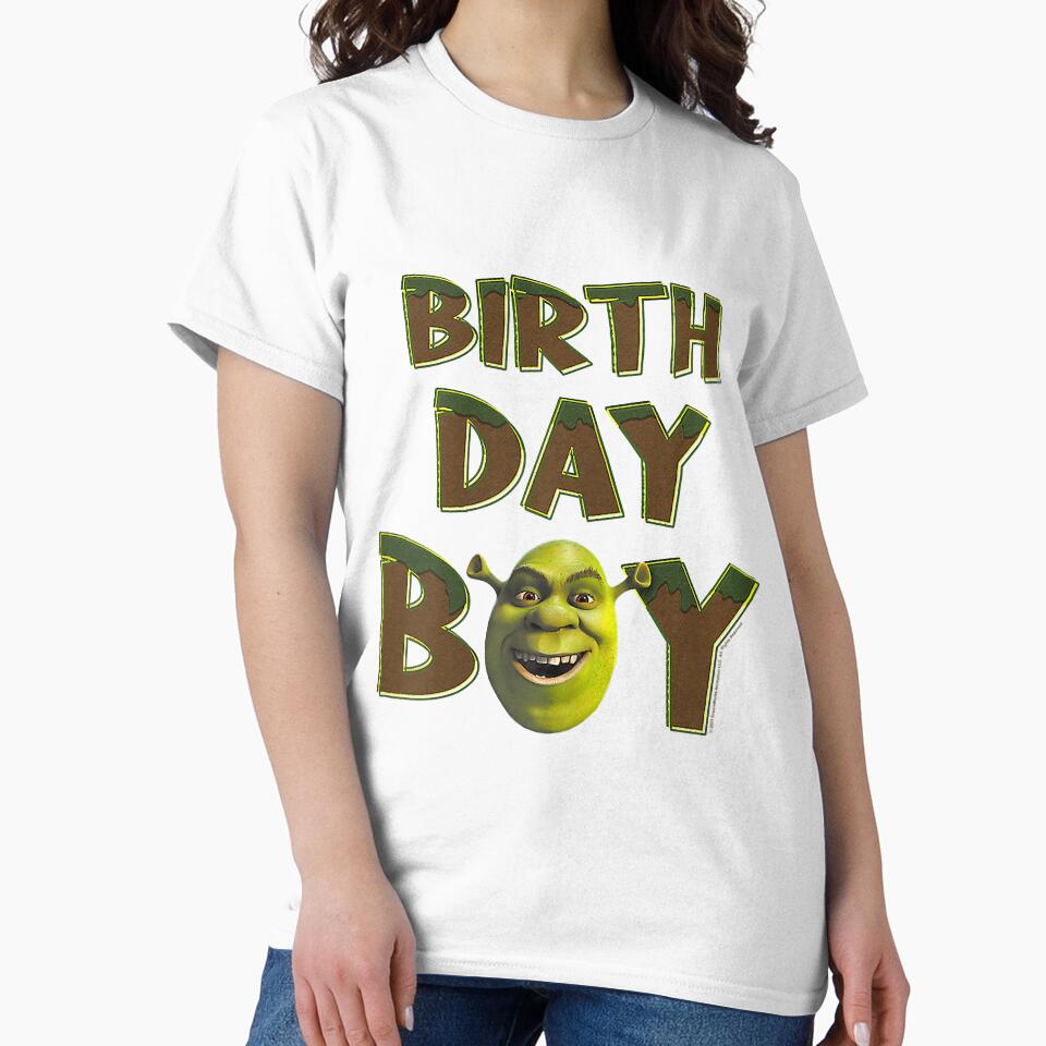Shrek Birthday Boy Big Face T-Shirt, Shrek pun by dragonwagshop