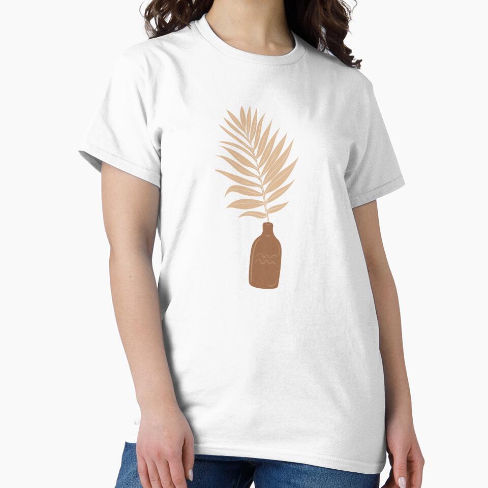 Boho Modern Minimal Tshirt, Boho Floral Art Tee by chipmuckdesignn
