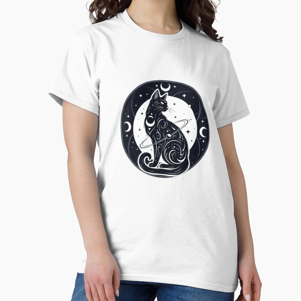Celestial Goth Cat Oracle Crest by IllumeInk