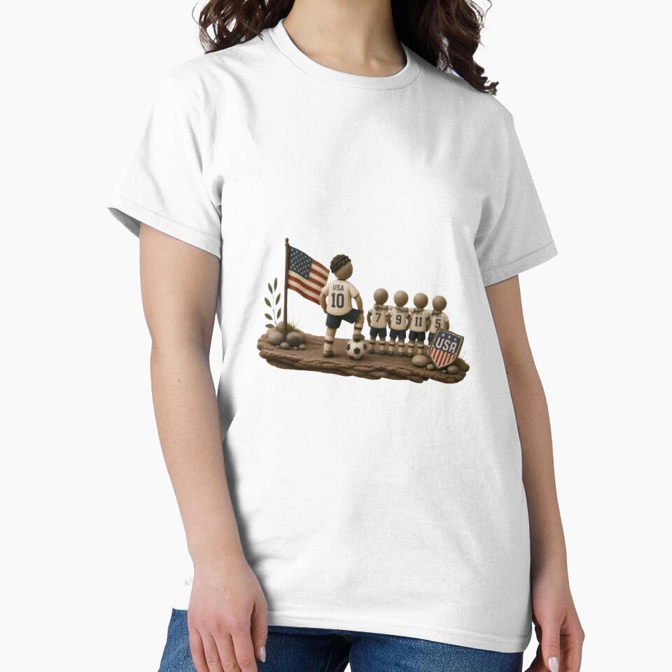 USA Football Dreams Pebble Art Shirt | American Soccer Fan Gift | World Cup 2026 Inspired USA Team Supporter Tee by PebbleMood