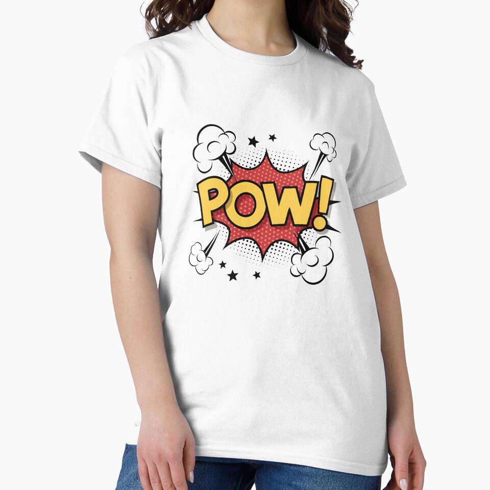 POW Pop Art Comics Explosion Yellow Red Superhero Vintage Gift by CLC54