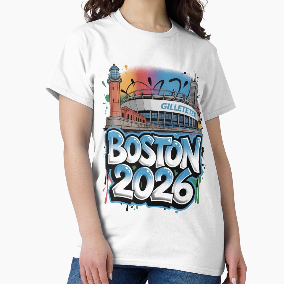 Boston 2026 New England Soccer Souvenir T-Shirt V3 by DarylWelsh2024