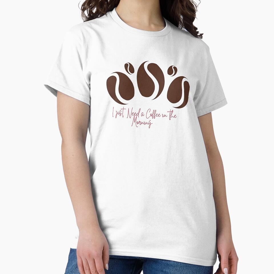 Copia de I Love Coffee in the Morning Minimalist Coffee Bean Design by ArtMochis