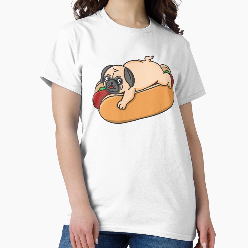Hot Dog Pug Dog by Kimprut
