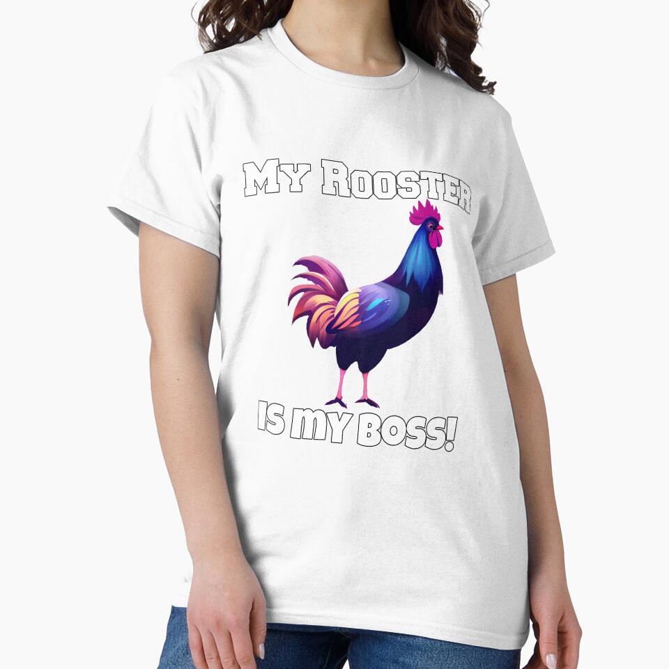 Funny Chicken Farmer Humor My Rooster Is My Boss! by fantasticdesign
