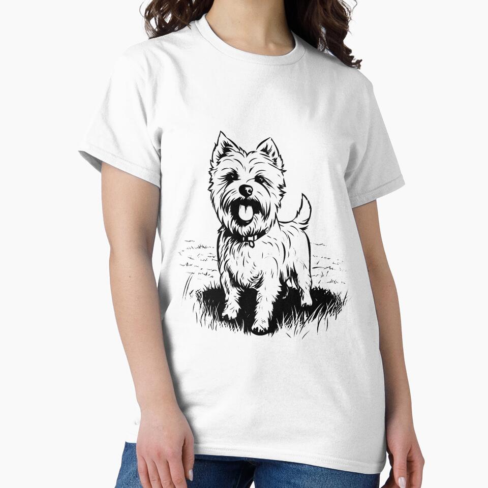 West Highland White Terrier Westie Dog Small Puppy Cute Pet by inkoutninja