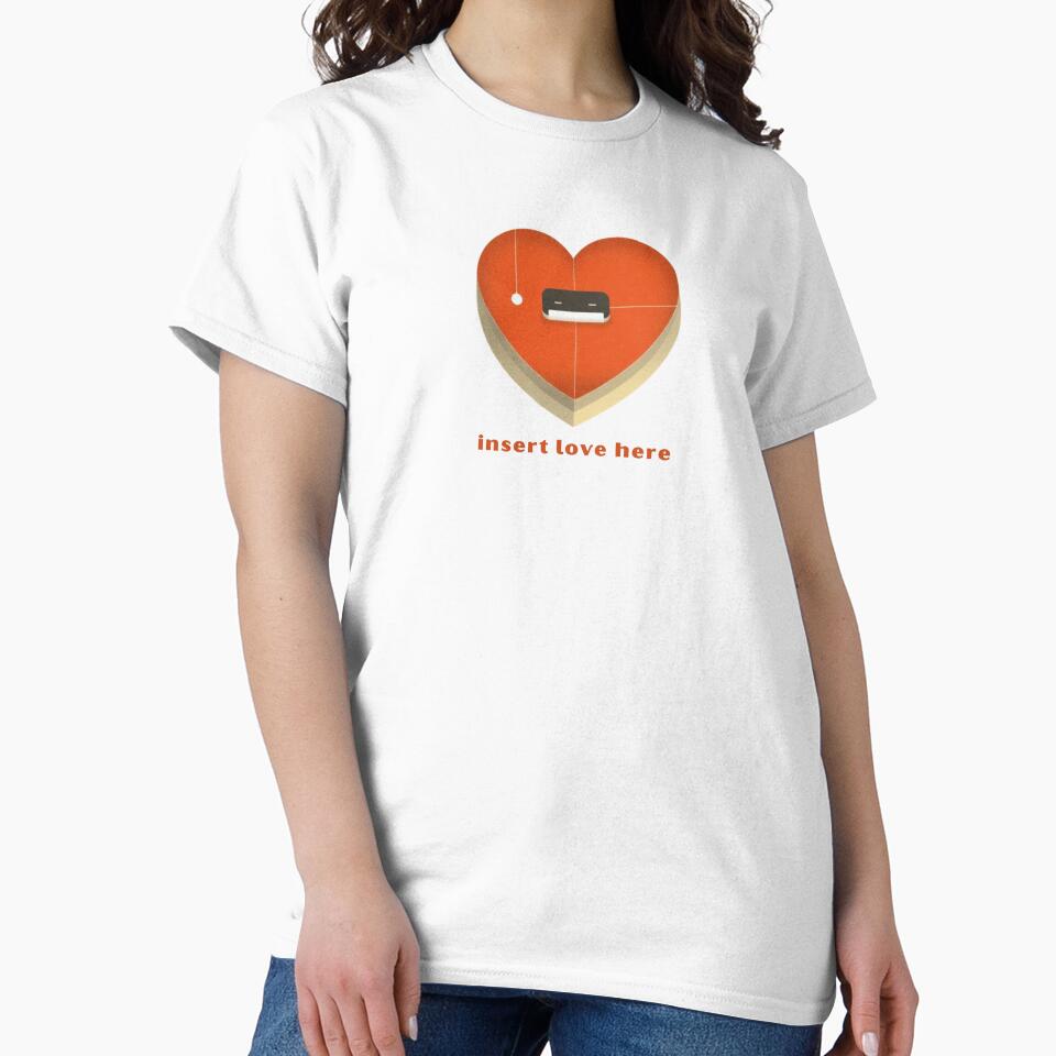 Insert Love Here - Cute Pun | TeeHee Puns Funny Design by TeeHee Puns