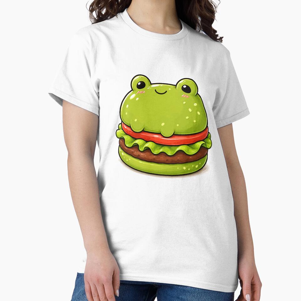 Frog Burger Kawaii Cartoon by ChosmahDrawing