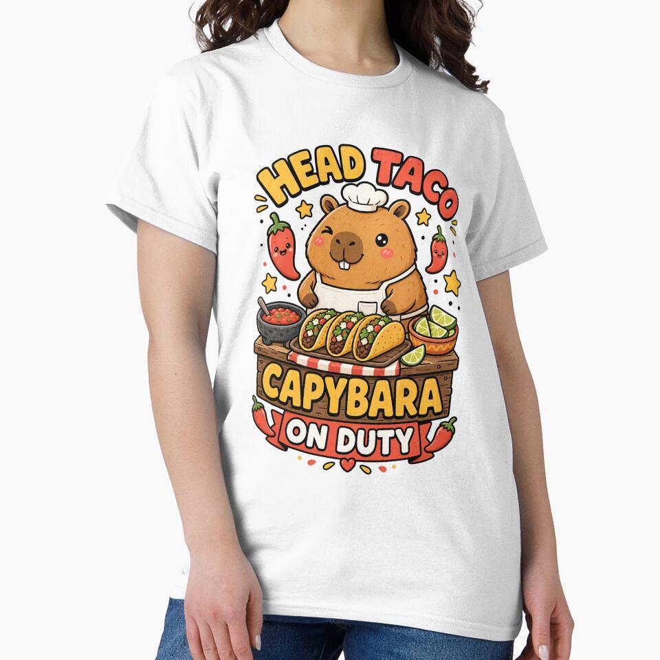 Capybara Taco Chef Funny Animal Lovers Novelty by VisualArtsOasis