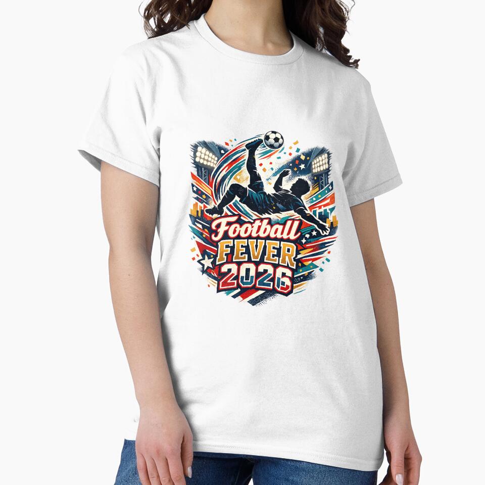 Retro Football Fever 2026 | Vintage Soccer Fan Streetwear T-Shirt by amol9999