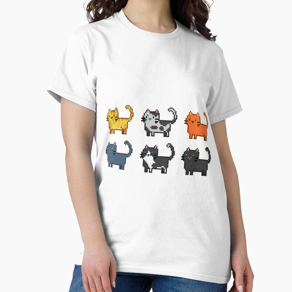 Cute Pixel Cats Two Rows by With Love, InspireMari