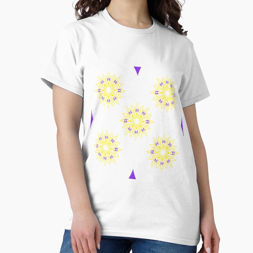 Flower patterns yellow on black by Chaoticzarts