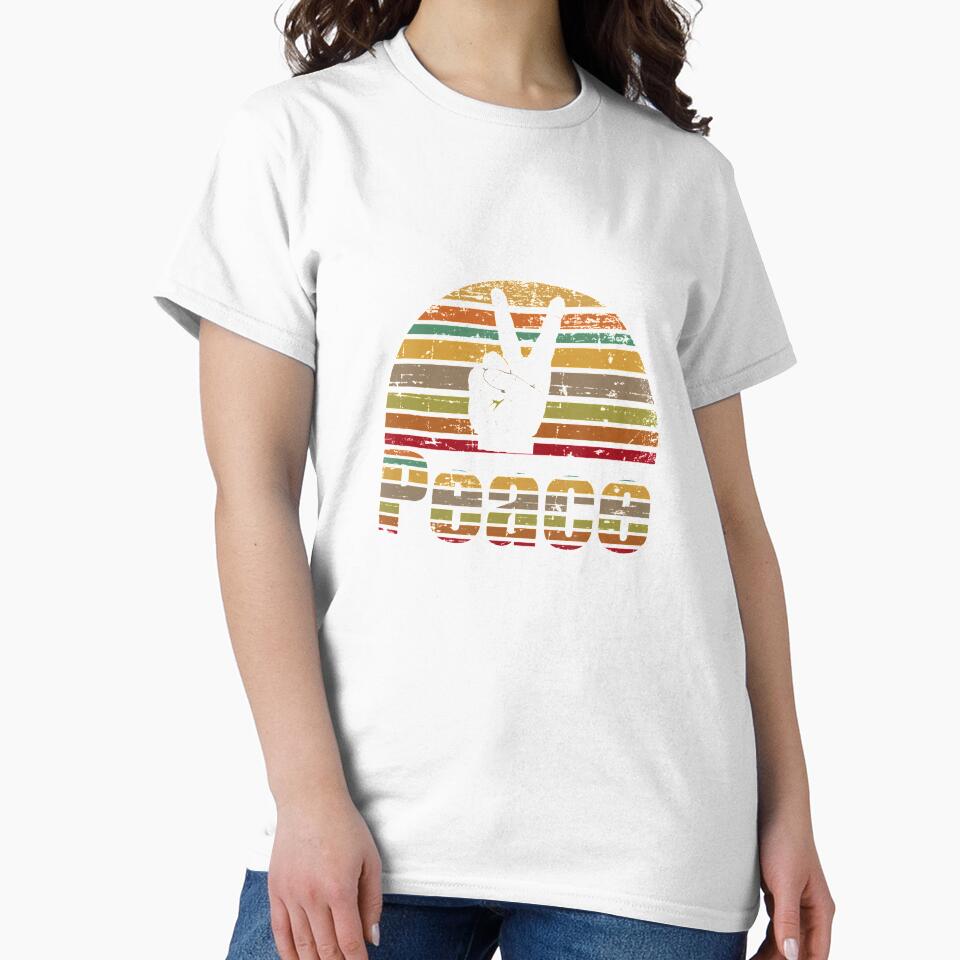 Peace Sign Retro Love 60's 70's Hippie Vintage by Pratt3443