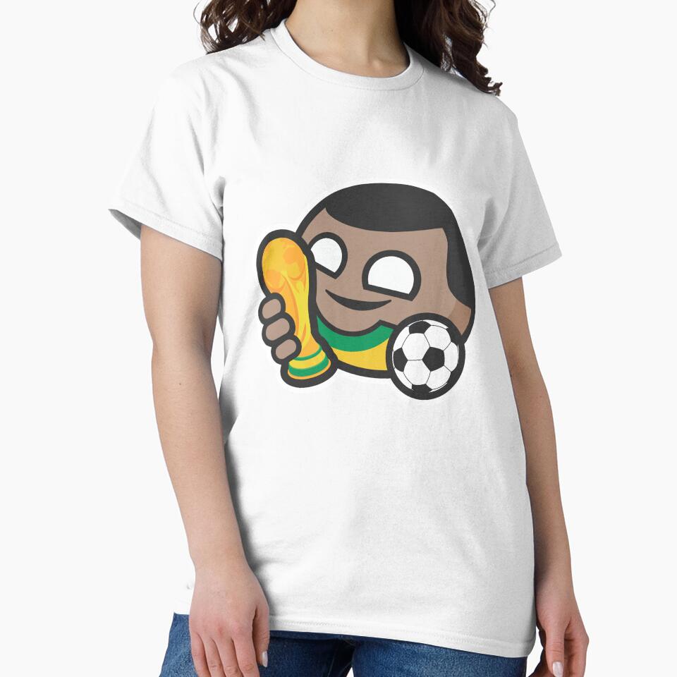 Brazilian Soccer Player with World Cup Trophy Cartoon by Torket-y