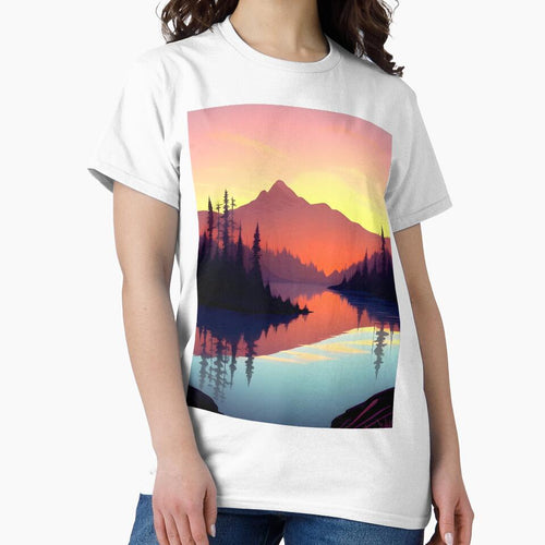 Add a Touch of Beauty and Tranquility to Your Life with Our Stunning Minimalist Landscape Sunrise View Prints by supeart