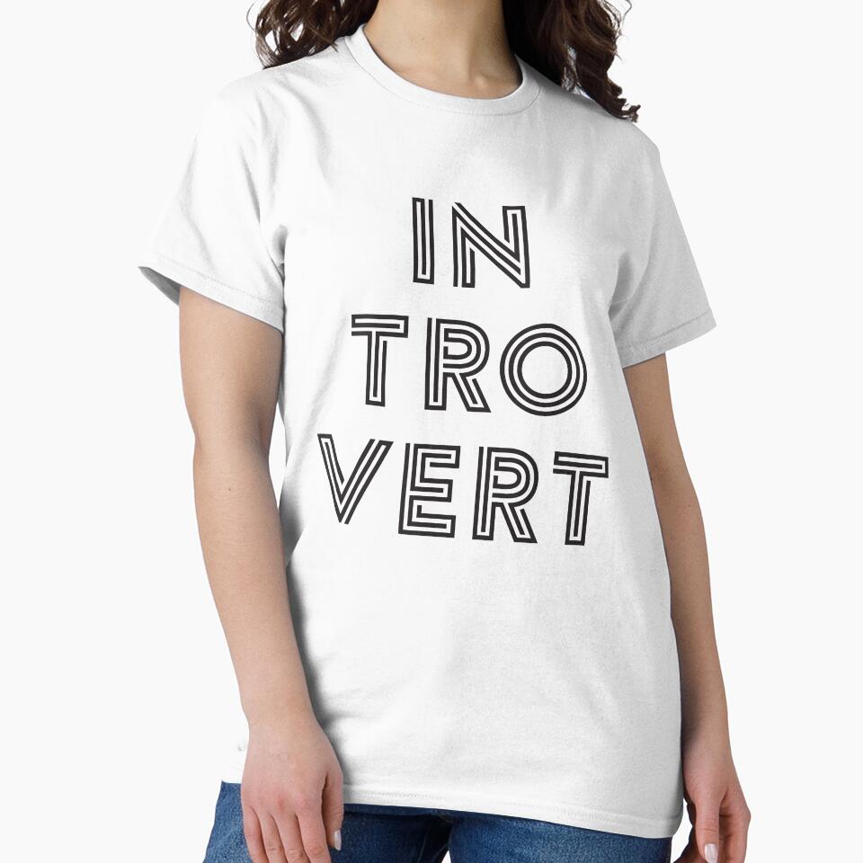 Introvert - Black Print by teeworthy