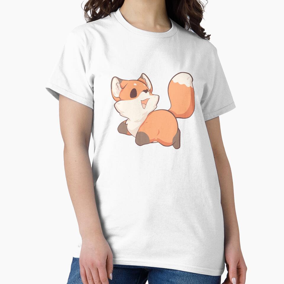 Cute kawaii Fox running and smiling by IKKawaii