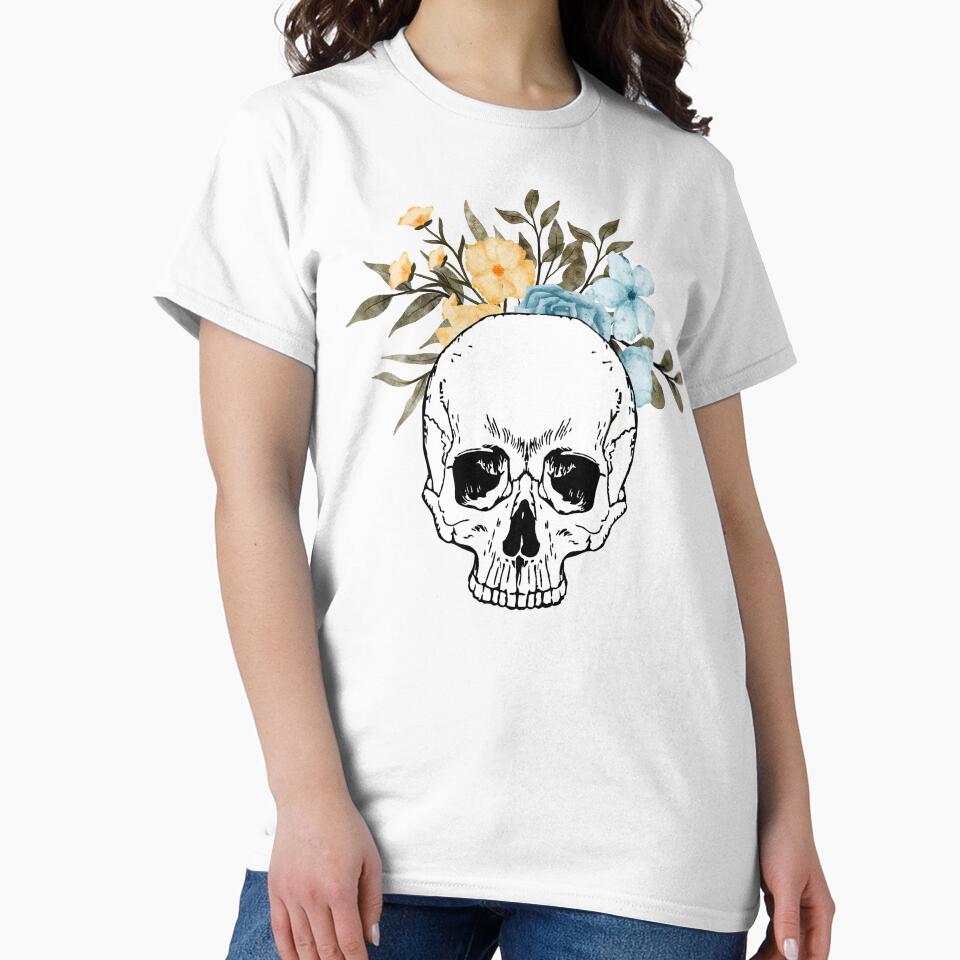 Boho Flower Skull by alybugg