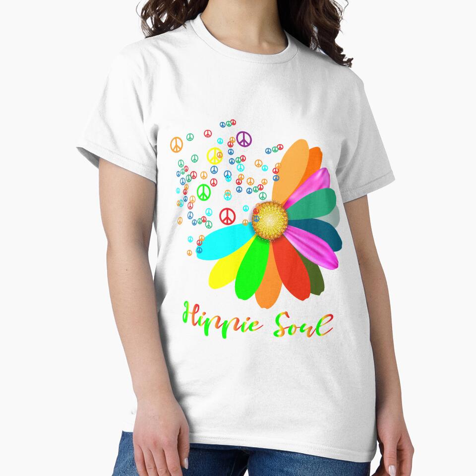 Daisy Peace Sign Hippie Soul , Flower Lovers by shinoshop