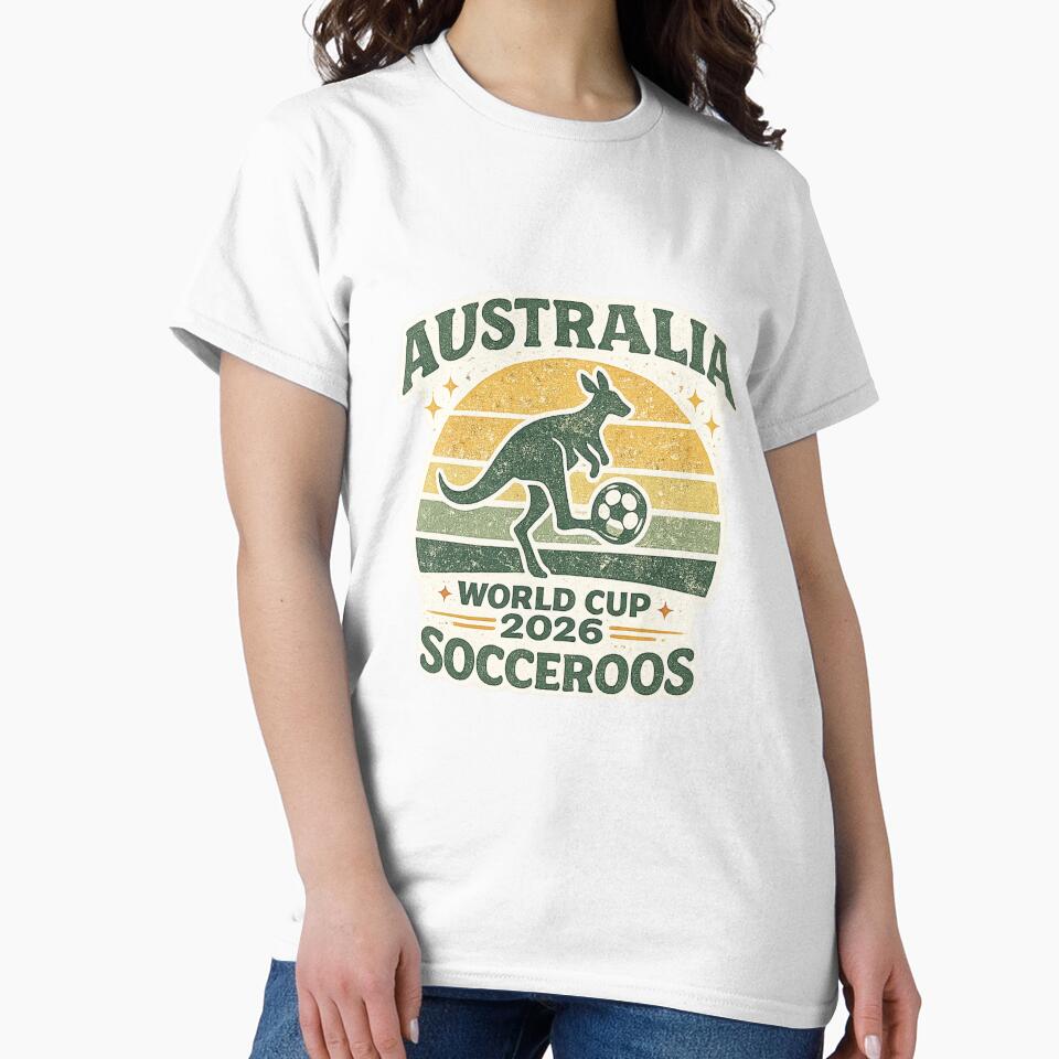 Australia Socceroos World Cup 2026 Vintage Soccer Fan Shirt by ArthUpscale