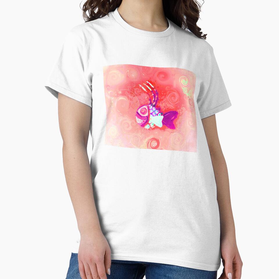 Boho Fish Groovy Hippie Vibes Coastal Bohemian Style Décor or Art 1 of 2 by Beachy