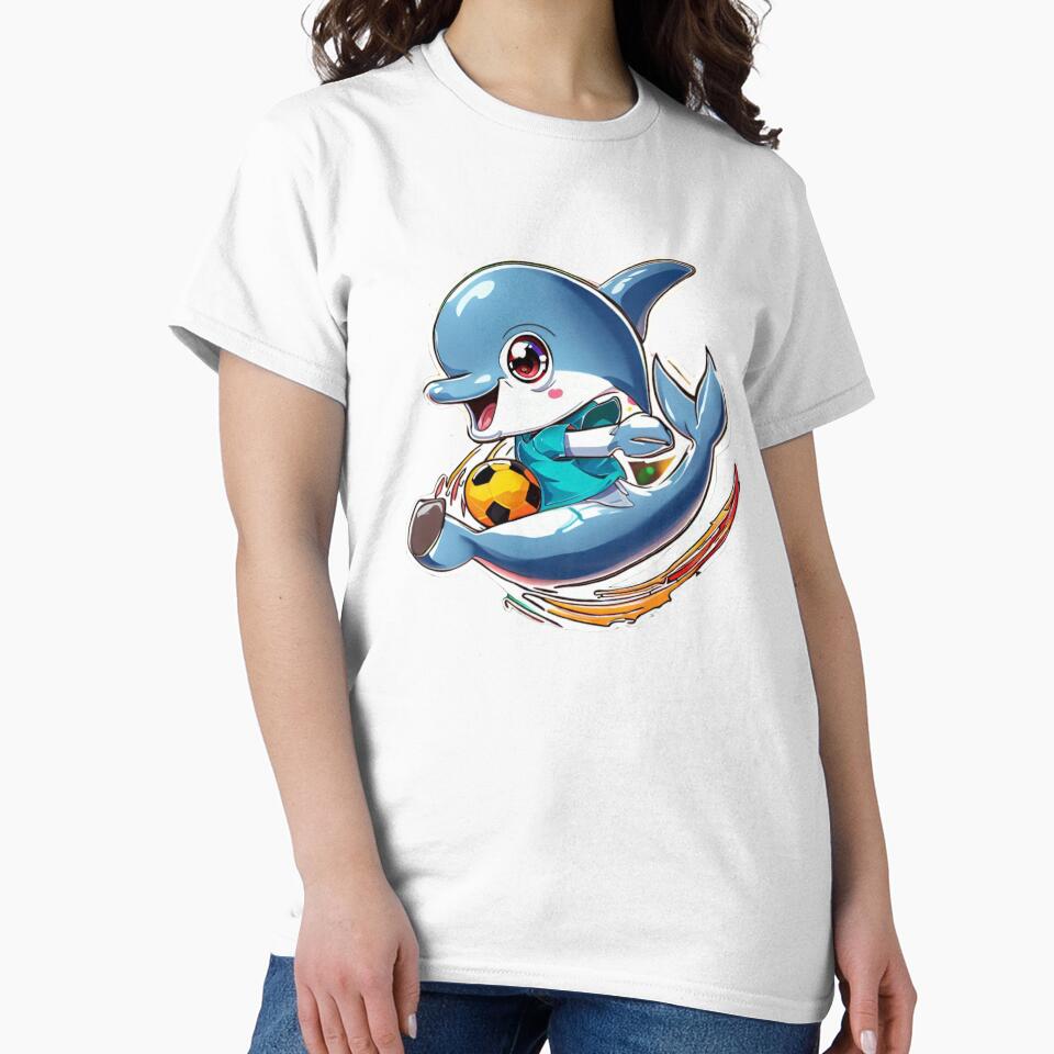 Soccer Dolphin – Cute Sporty Cartoon Design by ColhexStore
