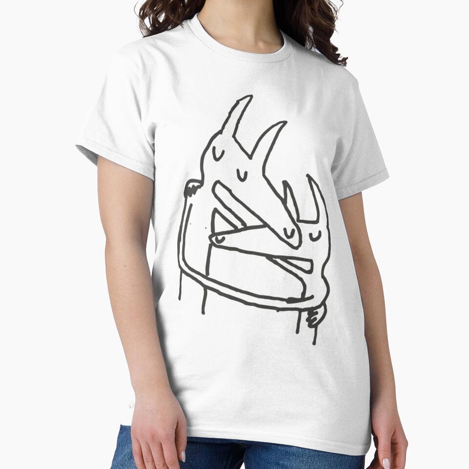 Minimalist Dog Hug Drawing by Yassine-Karim