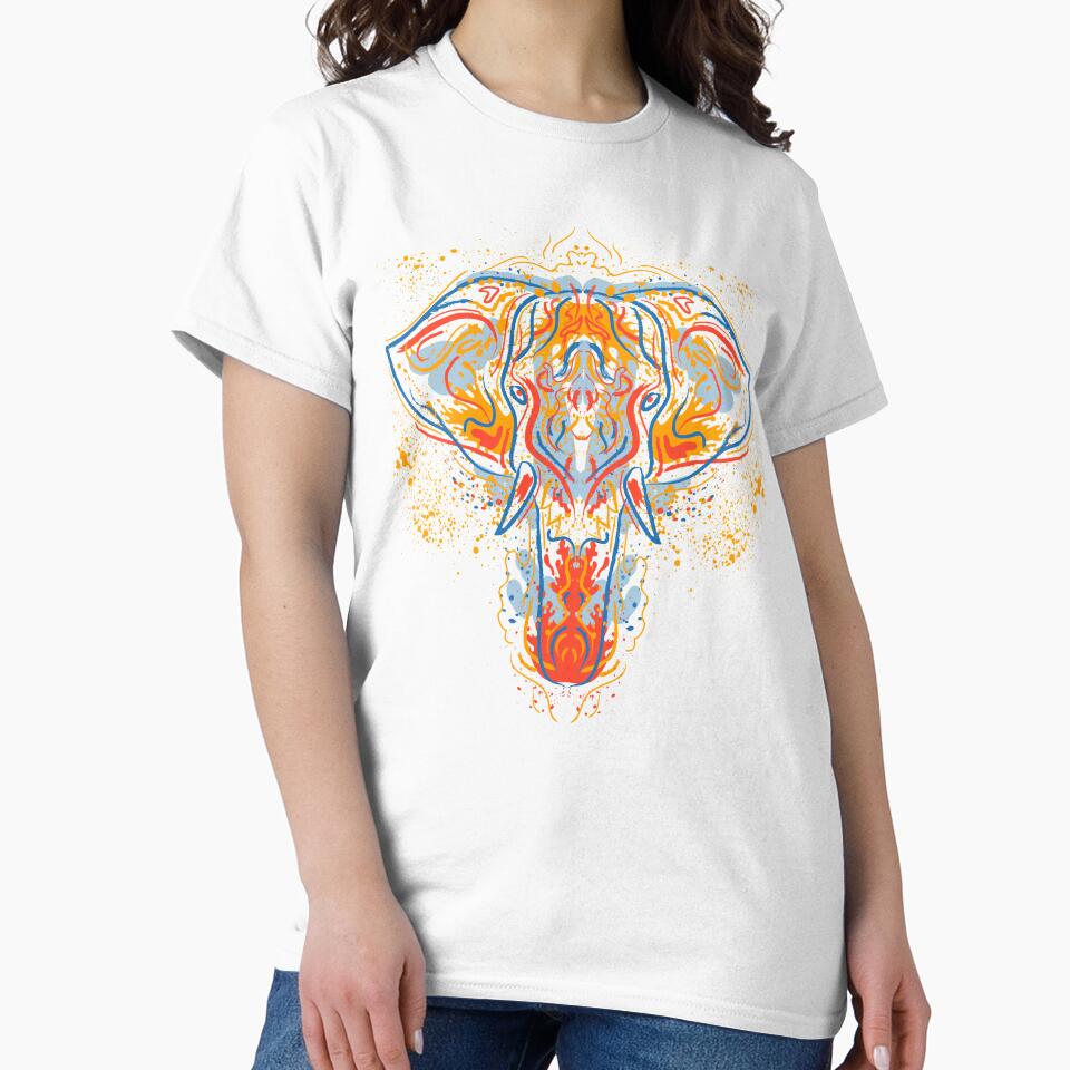 Elephant indians painted illustration by Chams0609