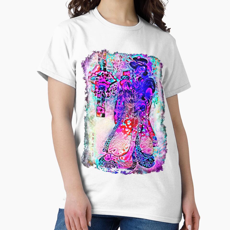 Grunge Psychedelic Geisha by NeoAntique-Art