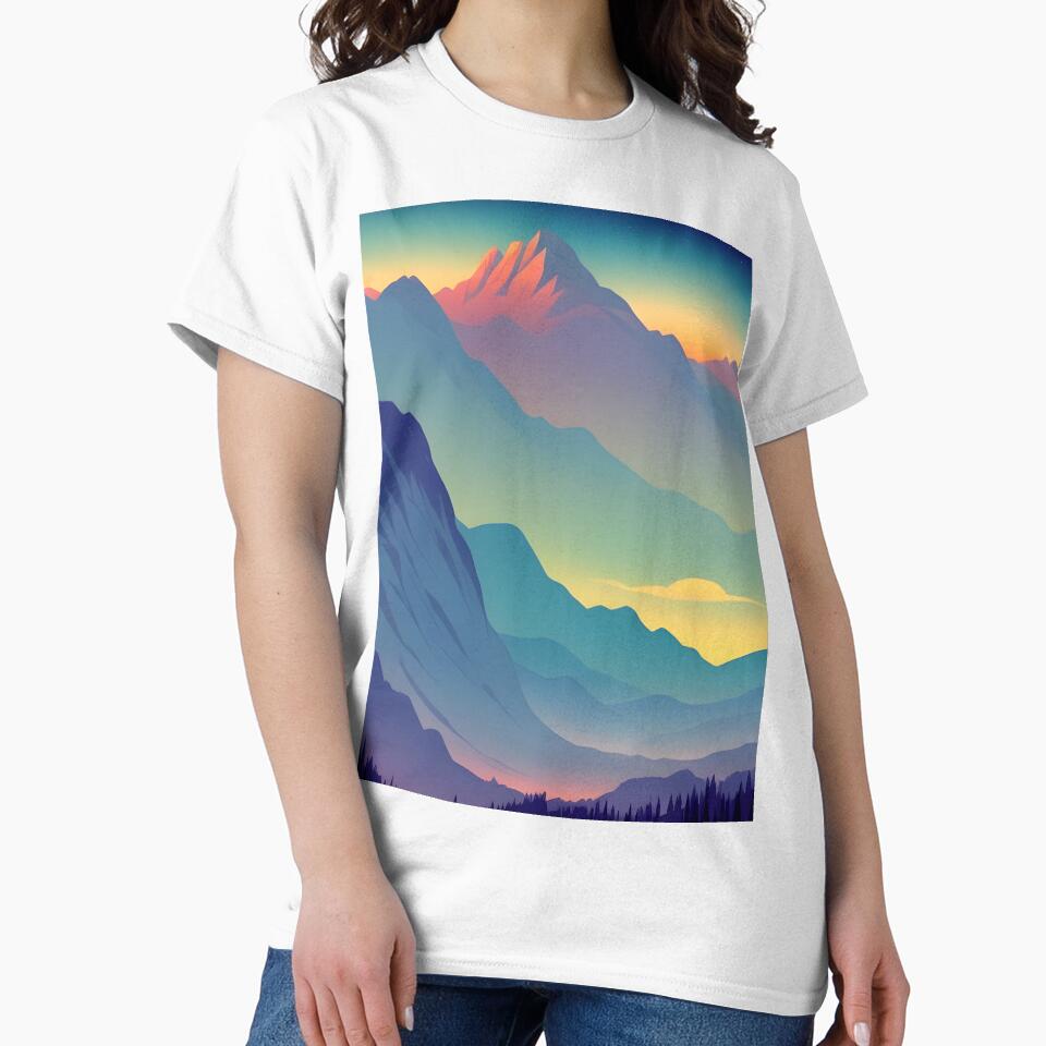 Find the Perfect Minimalist Matte Painting of Beautiful Mountain Landscape in the Bavarian Alps Print for Any Occasion or Gift by supeart