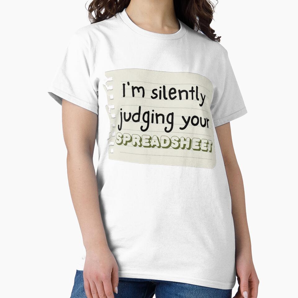 I'm silently judging your spreadsheet Sticker by sofiazazi