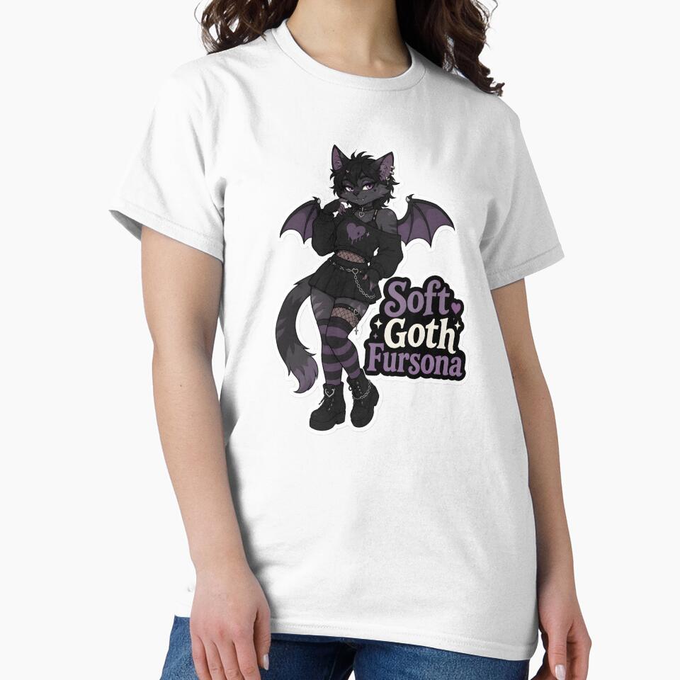 Soft Goth Fursona Cute Dark Furry by Furrenzy