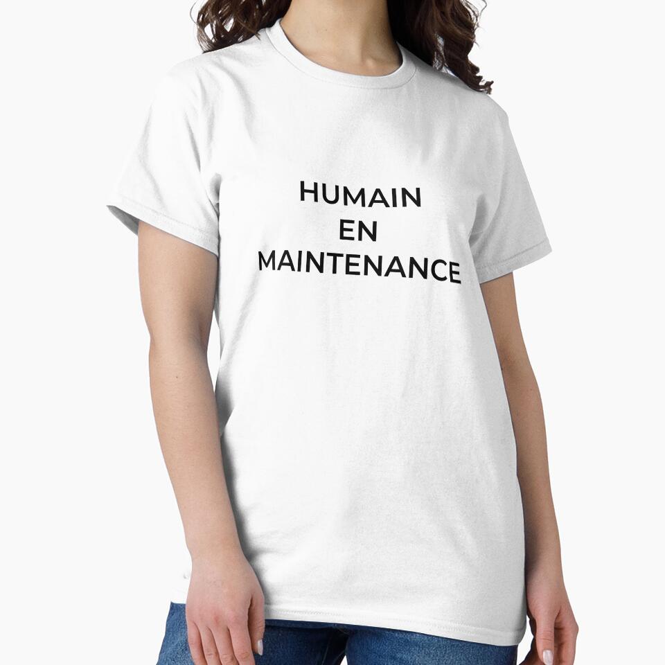 HUMAN IN MAINTENANCE – Minimalist Sarcastic Humor by JbrauShop