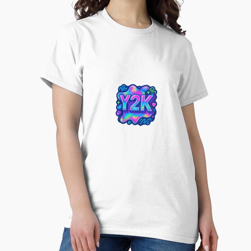 Y2K Holographic Neon Sticker – Retro Futuristic Maximalist Design with Vibrant Colors for T-Shirts, Laptops and Accessories by MavPro