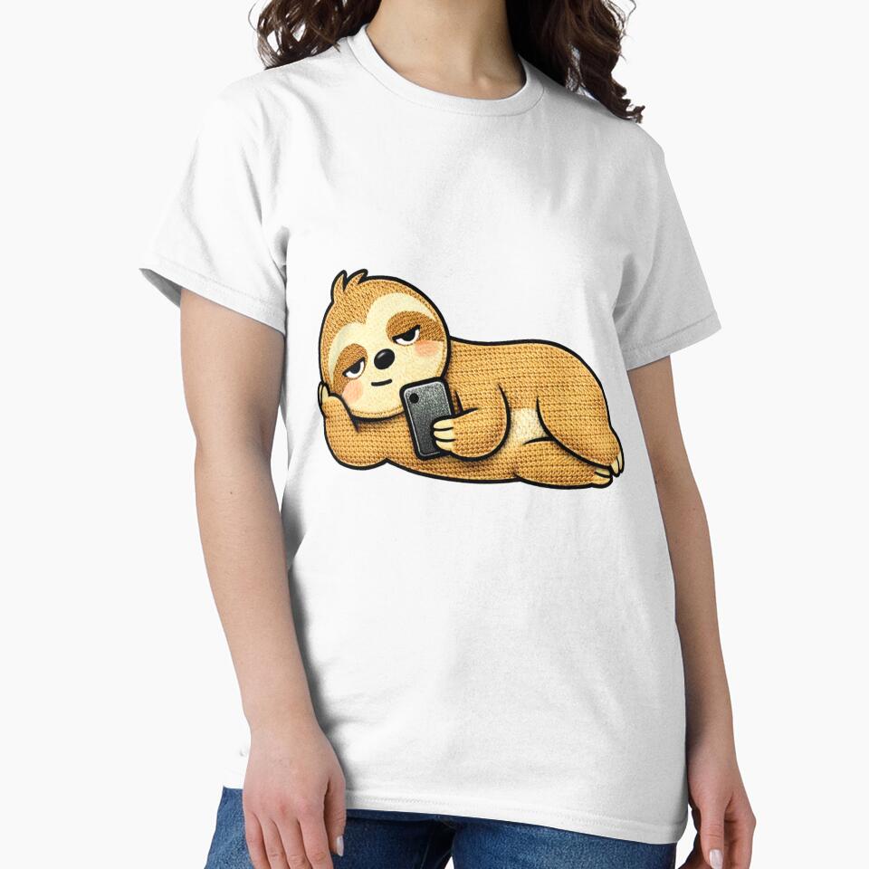 Lazy Phone Sloth – Cute Scrolling Sloth Aesthetic by ColorSplash123