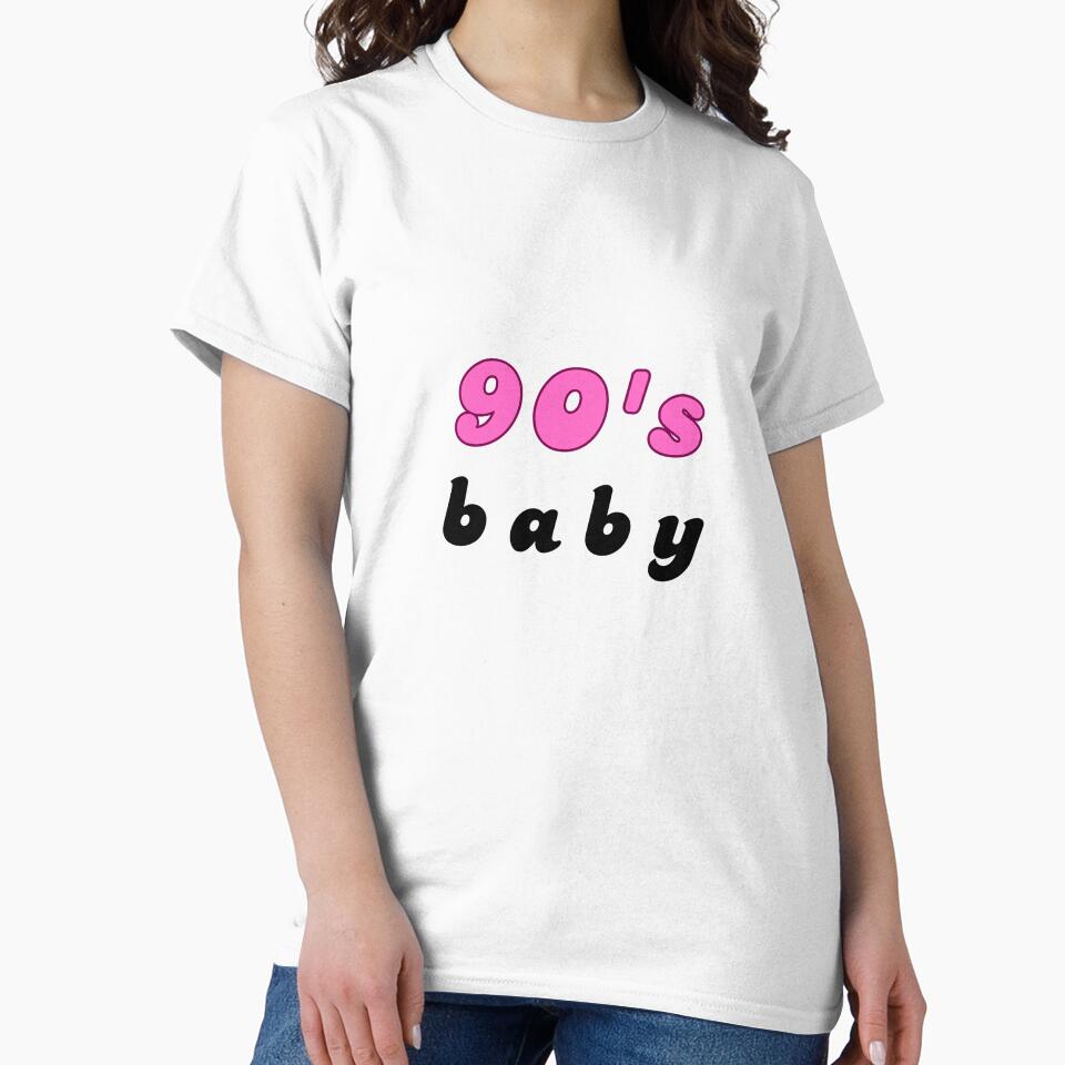 90'S BABY Vintage Millennial Retro Cute Black Pink by FankyPanky