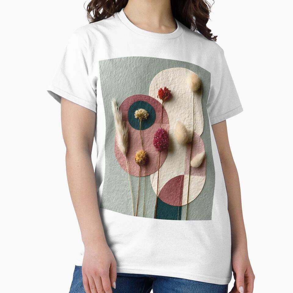 Boho Botanical Collage Sage and Terracotta Pastel by daila70